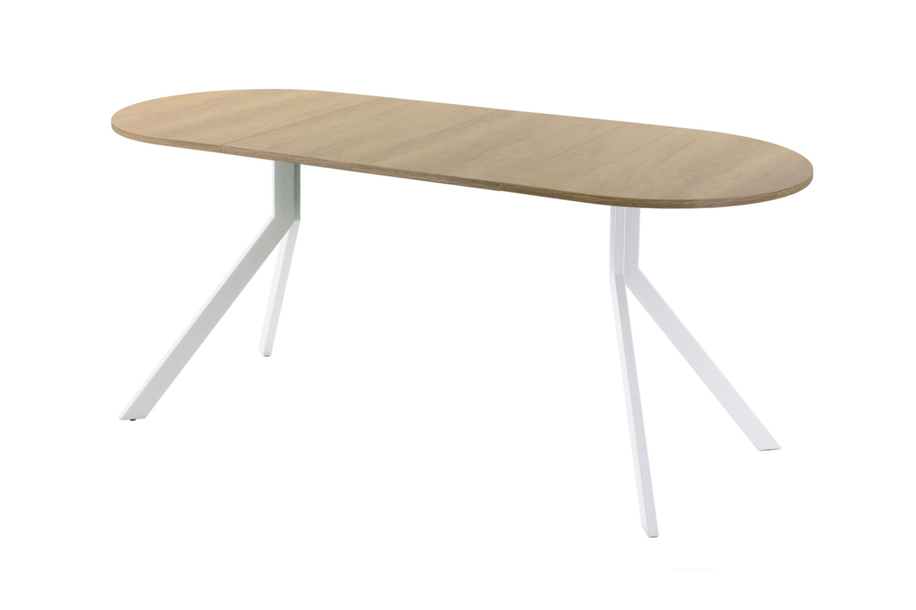 Обеденный стол AMC Elite (серии SLIM) / E18(1100) D3 (белый/Дуб Небраска Натуральный)