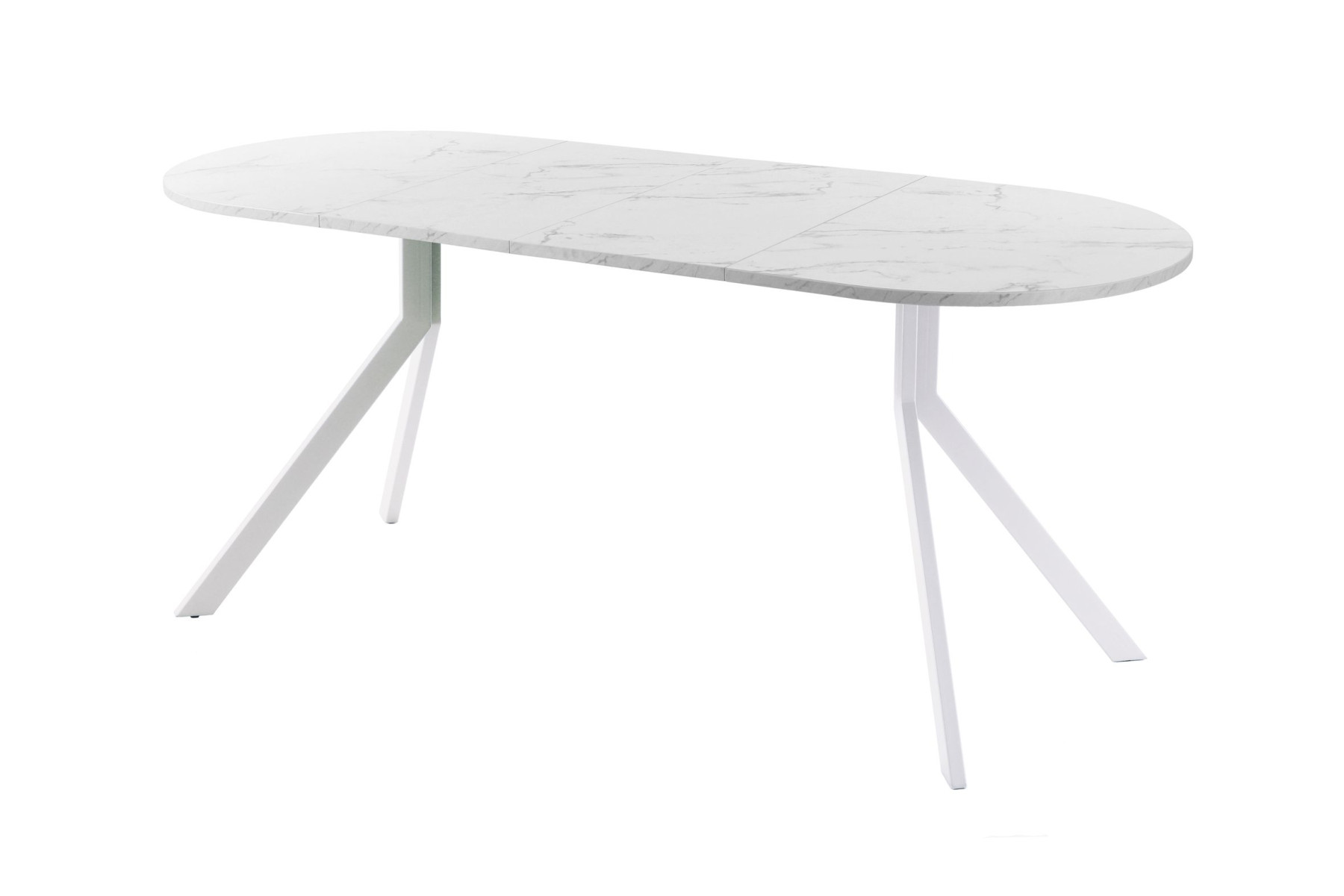 Обеденный стол AMC Elite (серии SLIM) / E18(1100) D3 (белый/Мрамор Кристалл)