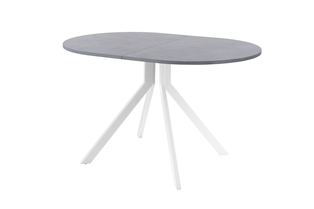 Обеденный стол AMC Elite (серии SLIM) / E18(1200) D3 (белый/Бетон Чикаго светло-серый)