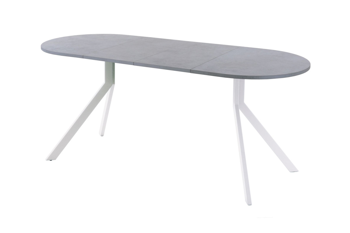 Обеденный стол AMC Elite (серии SLIM) / E18(1200) D3 (белый/Бетон Чикаго светло-серый)