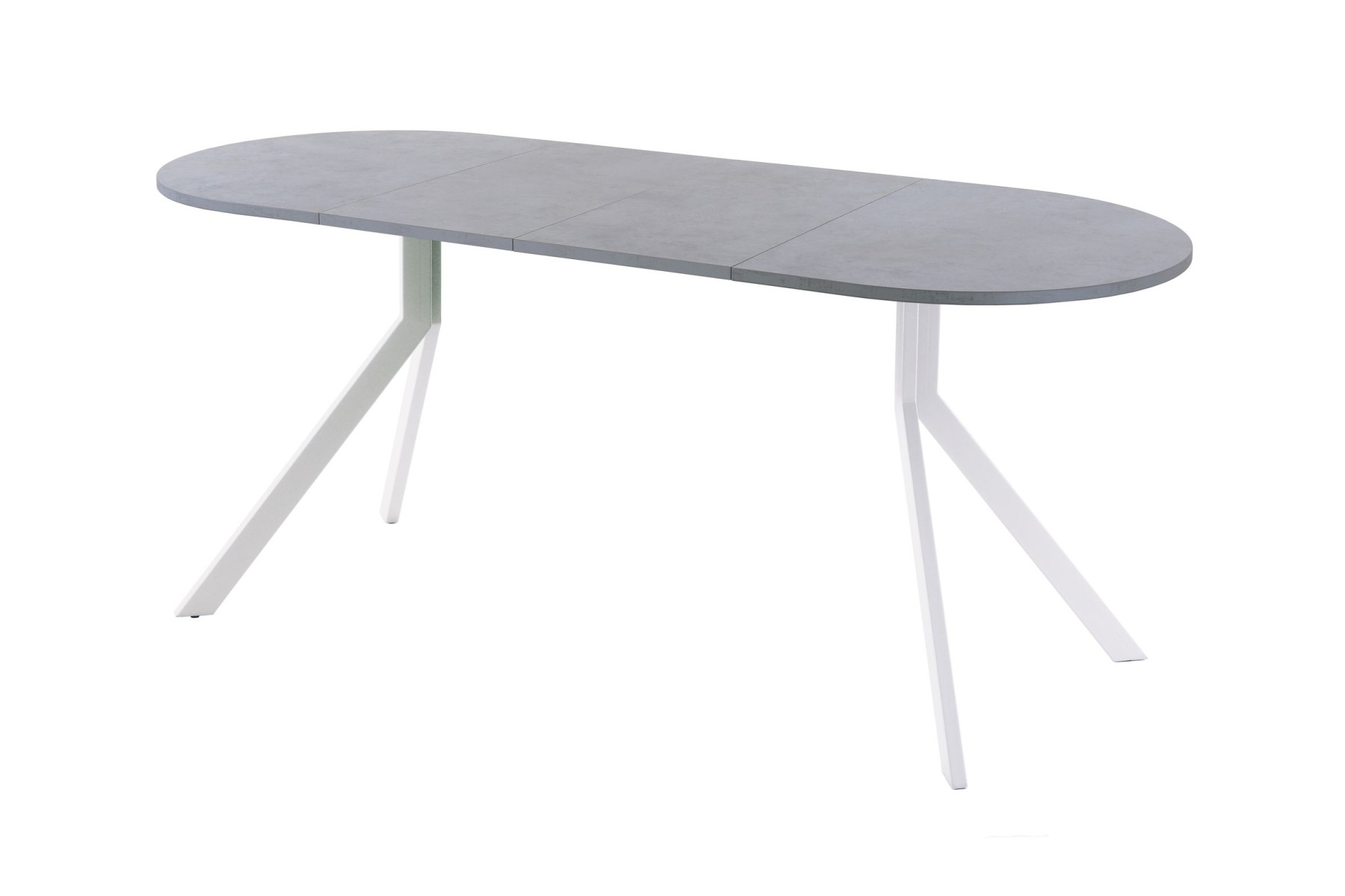 Обеденный стол AMC Elite (серии SLIM) / E18(1200) D3 (белый/Бетон Чикаго светло-серый)