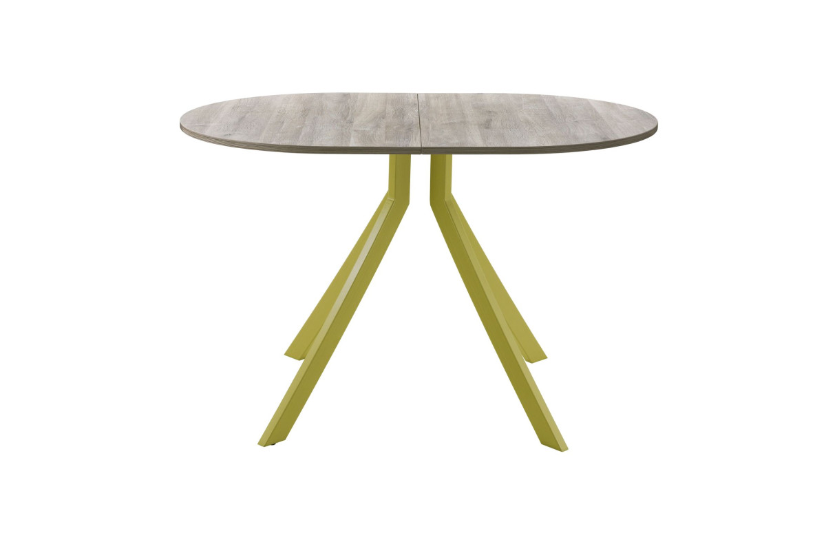 Обеденный стол AMC Elite (серии SLIM) / E18(1100) D3 (золото/Дуб Уайт-Ривер песочно-бежевый)