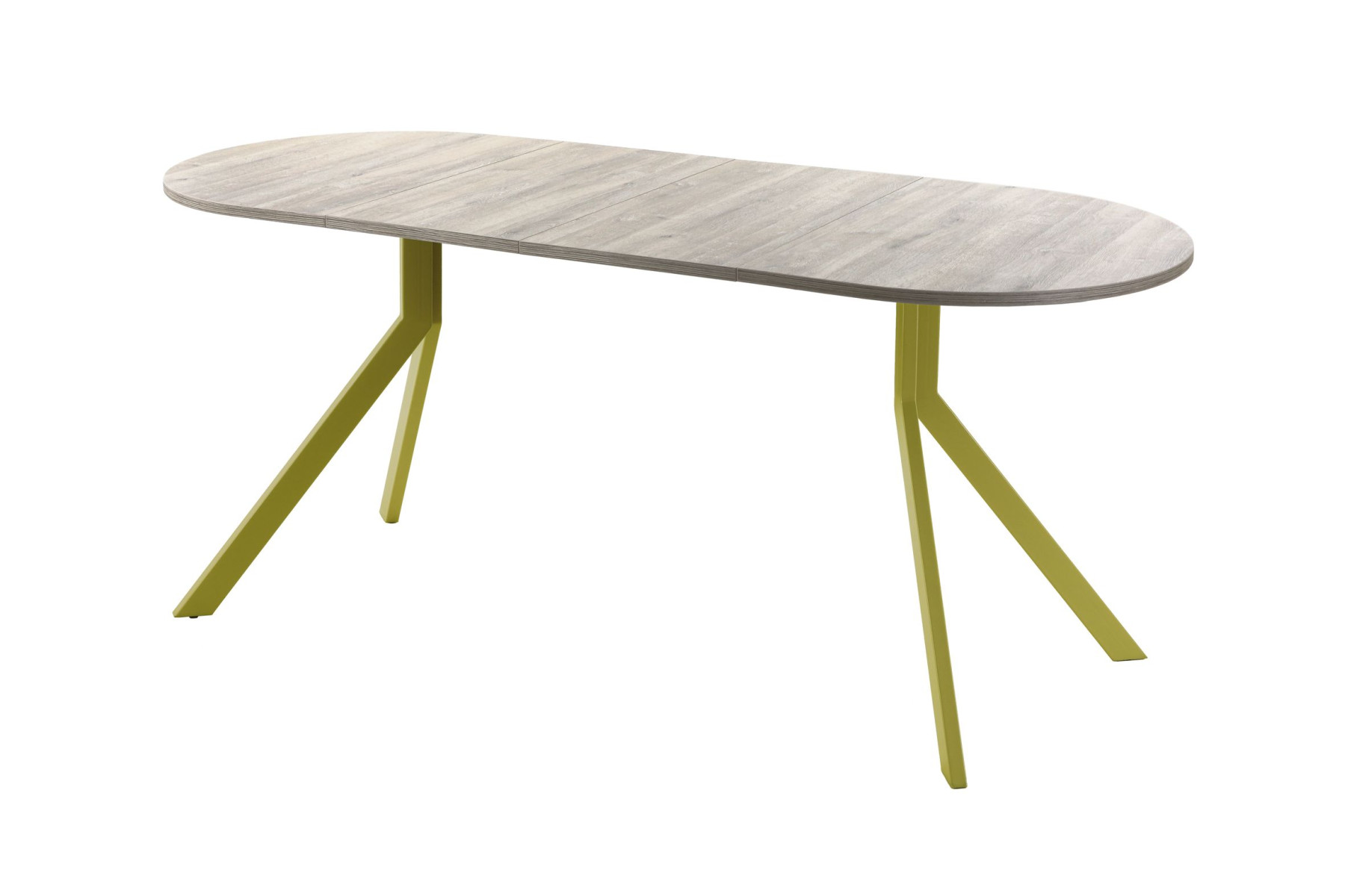 Обеденный стол AMC Elite (серии SLIM) / E18(1100) D3 (золото/Дуб Уайт-Ривер песочно-бежевый)