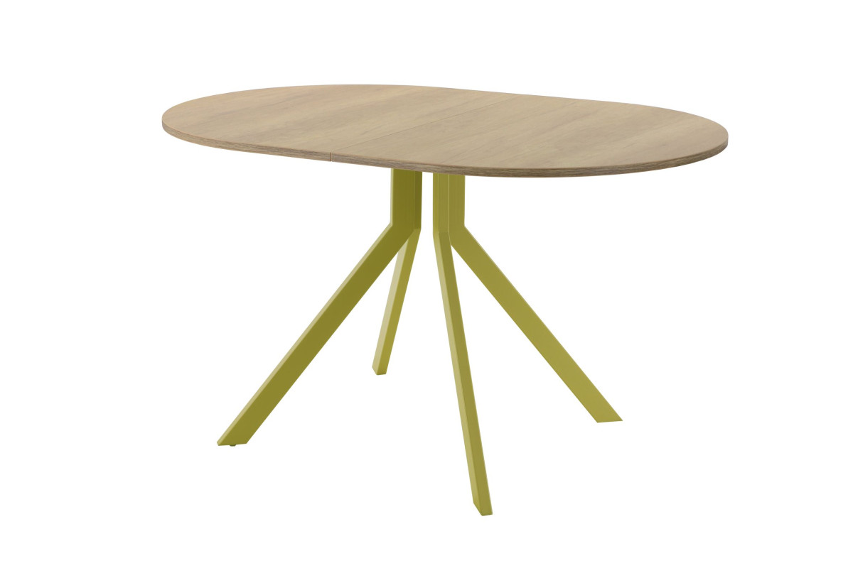 Обеденный стол AMC Elite (серии SLIM) / E18(1200) D3 (золото/Дуб Небраска Натуральный)