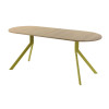 Обеденный стол AMC Elite (серии SLIM) / E18(1200) D3 (золото/Дуб Небраска Натуральный)
