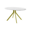 Обеденный стол AMC Elite (серии SLIM) / E18(1100) D3 (золото/Мрамор Кристалл)