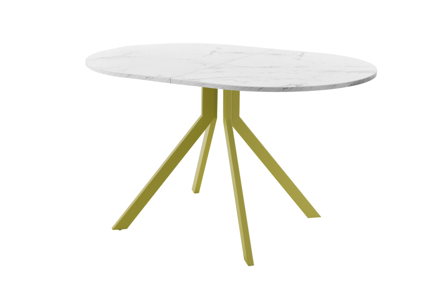 Обеденный стол AMC Elite (серии SLIM) / E18(1200) D3 (золото/Мрамор Кристалл)