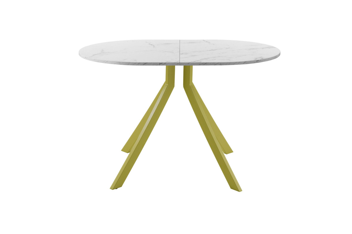 Обеденный стол AMC Elite (серии SLIM) / E18(1100) D3 (золото/Мрамор Кристалл)