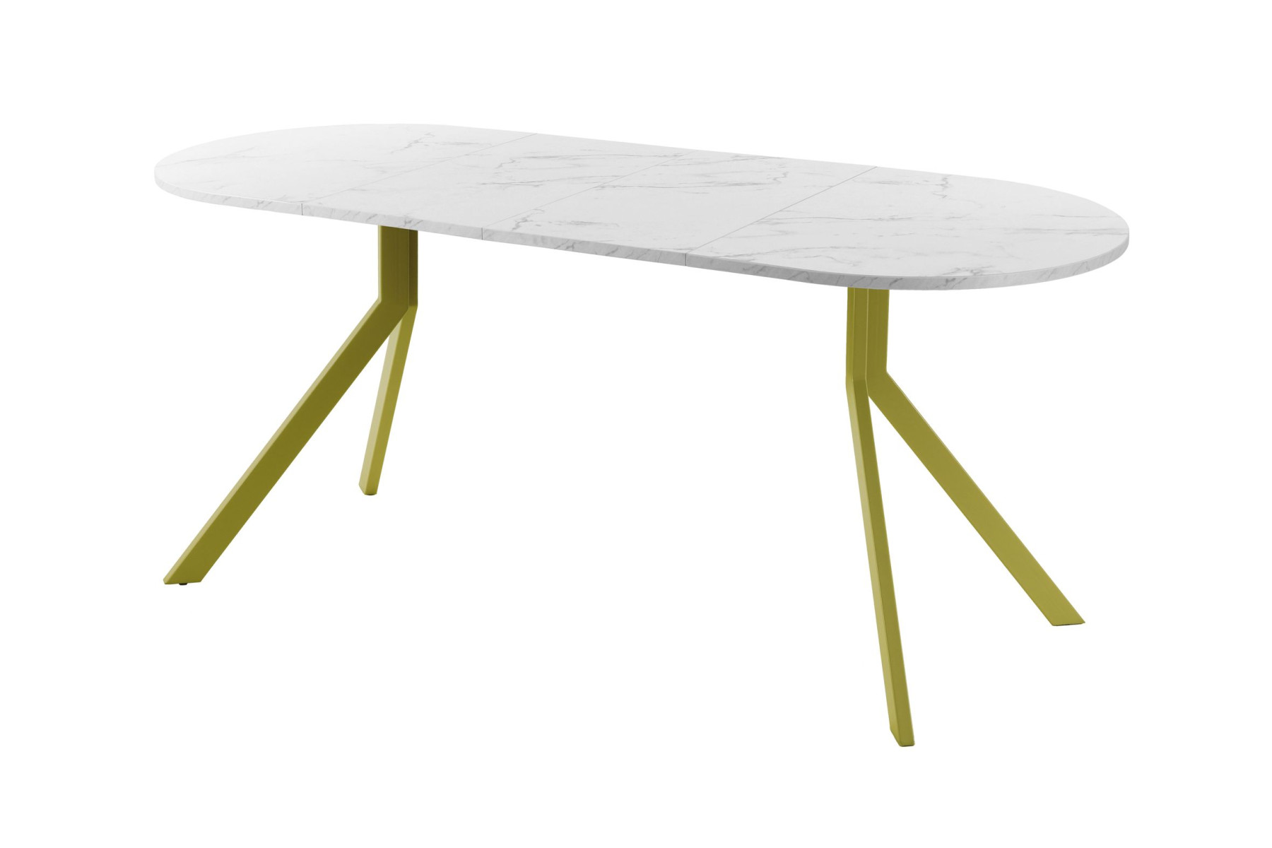 Обеденный стол AMC Elite (серии SLIM) / E18(1200) D3 (золото/Мрамор Кристалл)