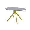 Обеденный стол AMC Elite (серии SLIM) / E18(1200) D3 (золото/Бетон Чикаго светло-серый)