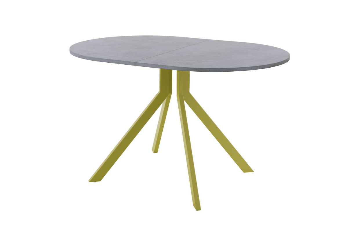 Обеденный стол AMC Elite (серии SLIM) / E18(1200) D3 (золото/Бетон Чикаго светло-серый)