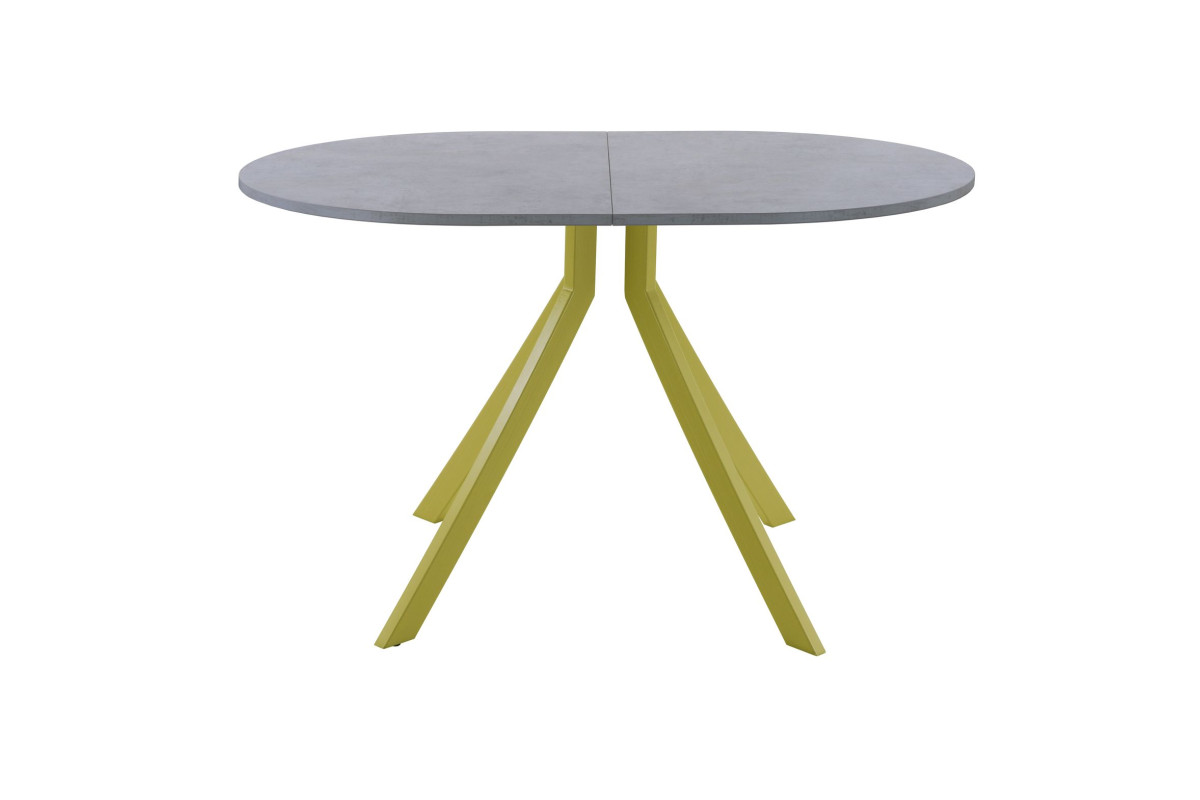 Обеденный стол AMC Elite (серии SLIM) / E18(1200) D3 (золото/Бетон Чикаго светло-серый)