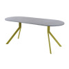 Обеденный стол AMC Elite (серии SLIM) / E18(1200) D3 (золото/Бетон Чикаго светло-серый)