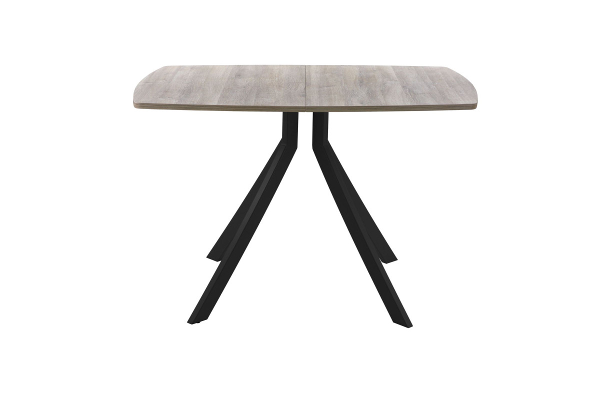 Обеденный стол AMC Elite (серии SLIM) / E18(1100) D6 (черный/Дуб Уайт-Ривер песочно-бежевый)