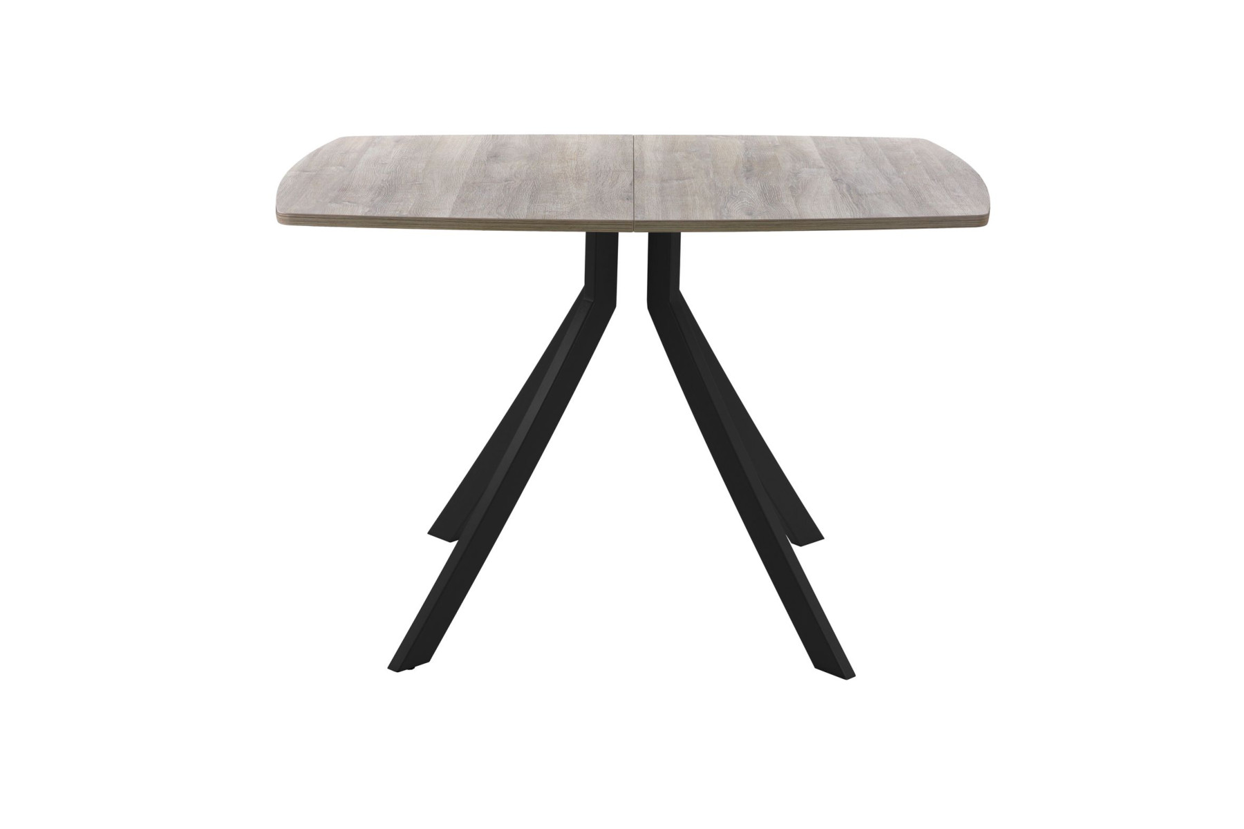 Обеденный стол AMC Elite (серии SLIM) / E18(1100) D6 (черный/Дуб Уайт-Ривер песочно-бежевый)