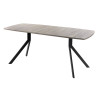 Обеденный стол AMC Elite (серии SLIM) / E18(1100) D6 (черный/Дуб Уайт-Ривер песочно-бежевый)