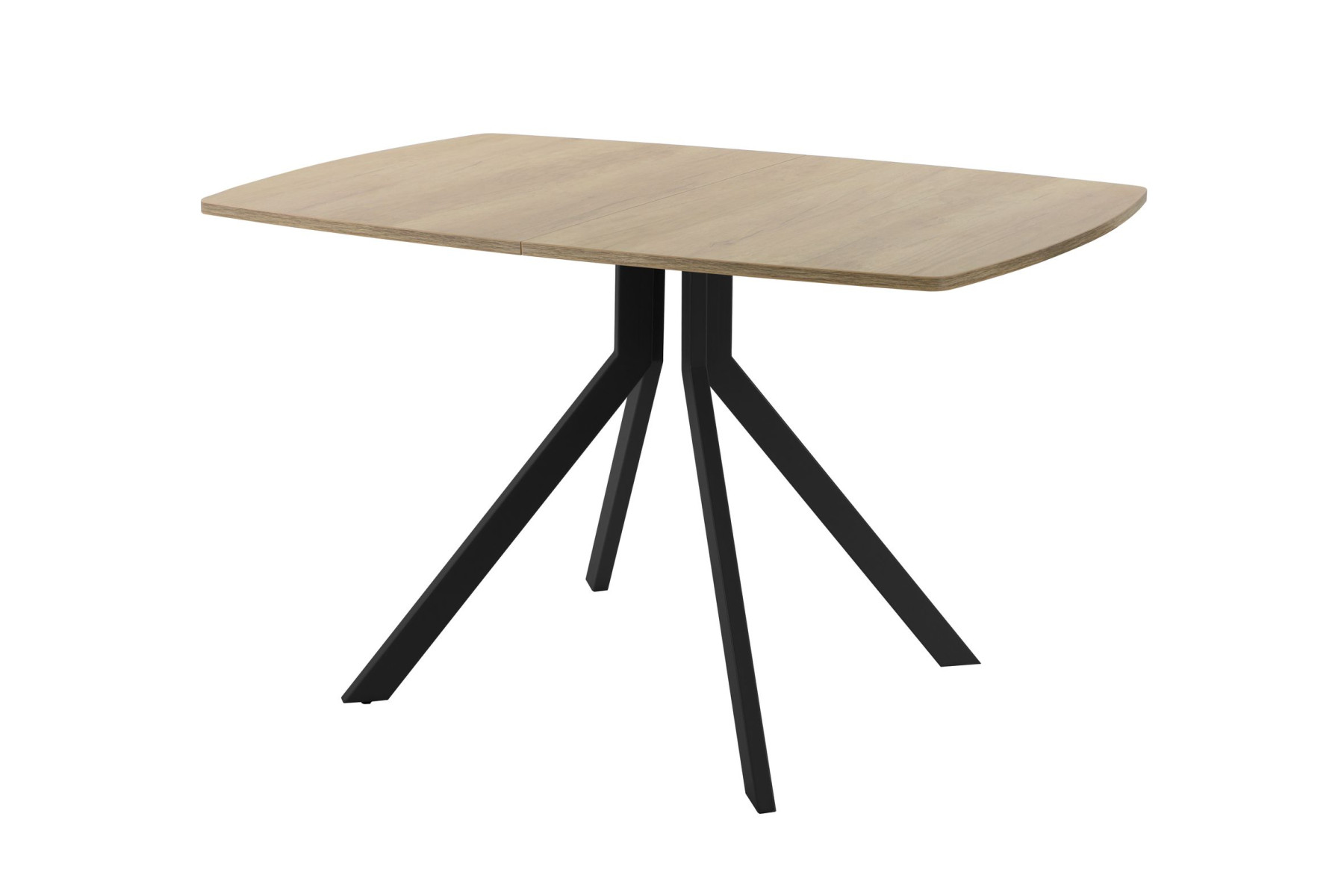 Обеденный стол AMC Elite (серии SLIM) / E18(1100) D6 (черный/Дуб Небраска Натуральный)