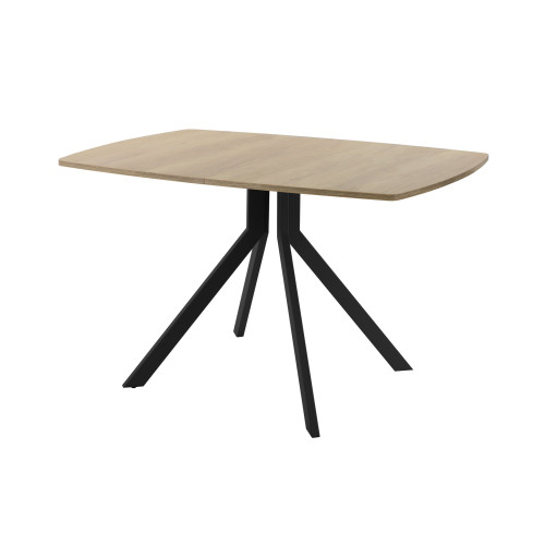 Обеденный стол AMC Elite (серии SLIM) / E18(1200) D6 (черный/Дуб Небраска Натуральный)