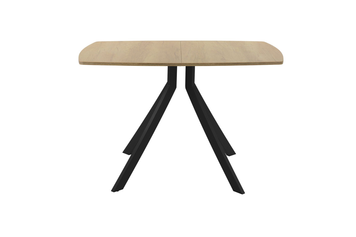 Обеденный стол AMC Elite (серии SLIM) / E18(1100) D6 (черный/Дуб Небраска Натуральный)