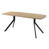 Обеденный стол AMC Elite (серии SLIM) / E18(1100) D6 (черный/Дуб Небраска Натуральный)
