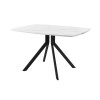 Обеденный стол AMC Elite (серии SLIM) / E18(1100) D6 (черный/Мрамор Кристалл)