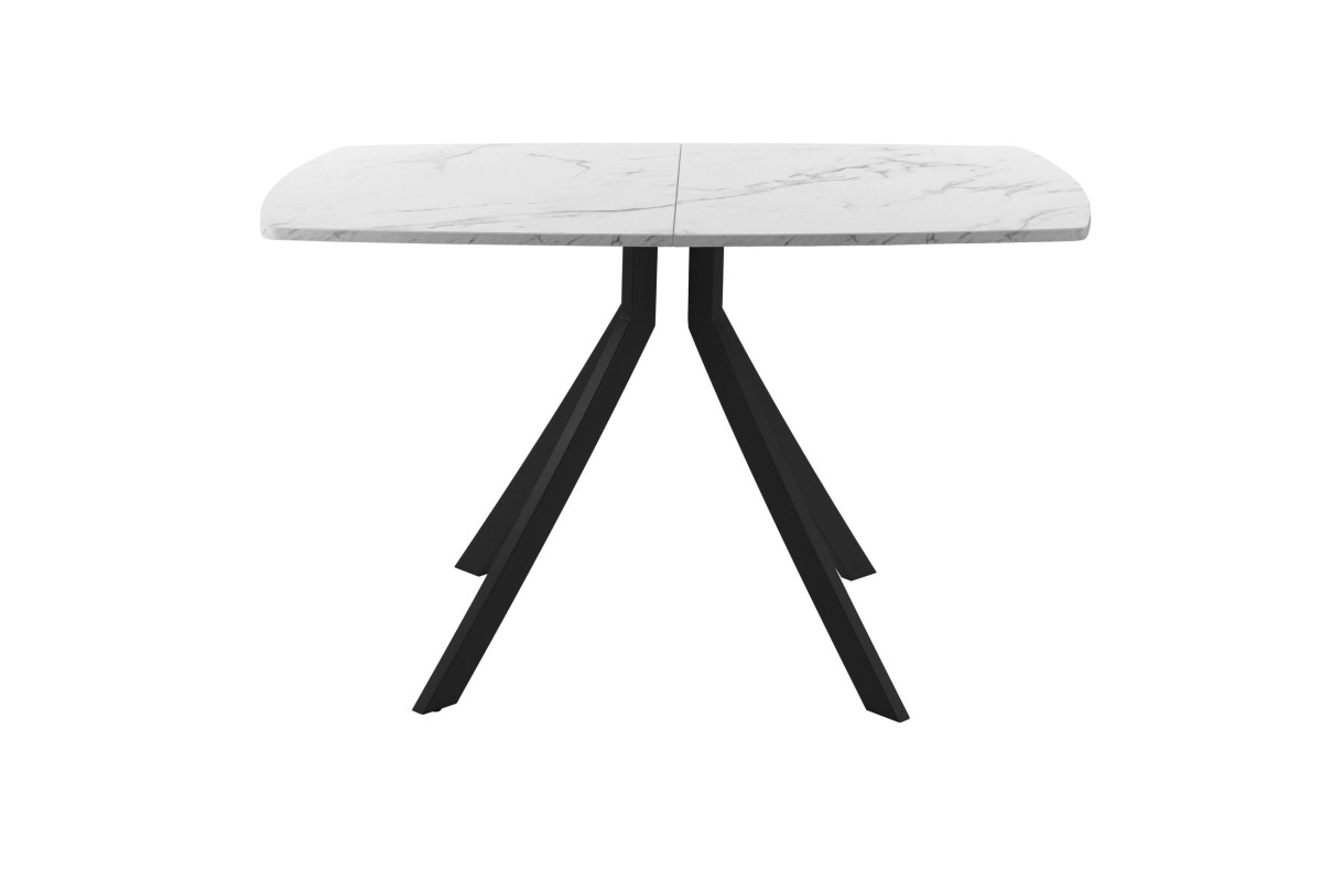 Обеденный стол AMC Elite (серии SLIM) / E18(1100) D6 (черный/Мрамор Кристалл)