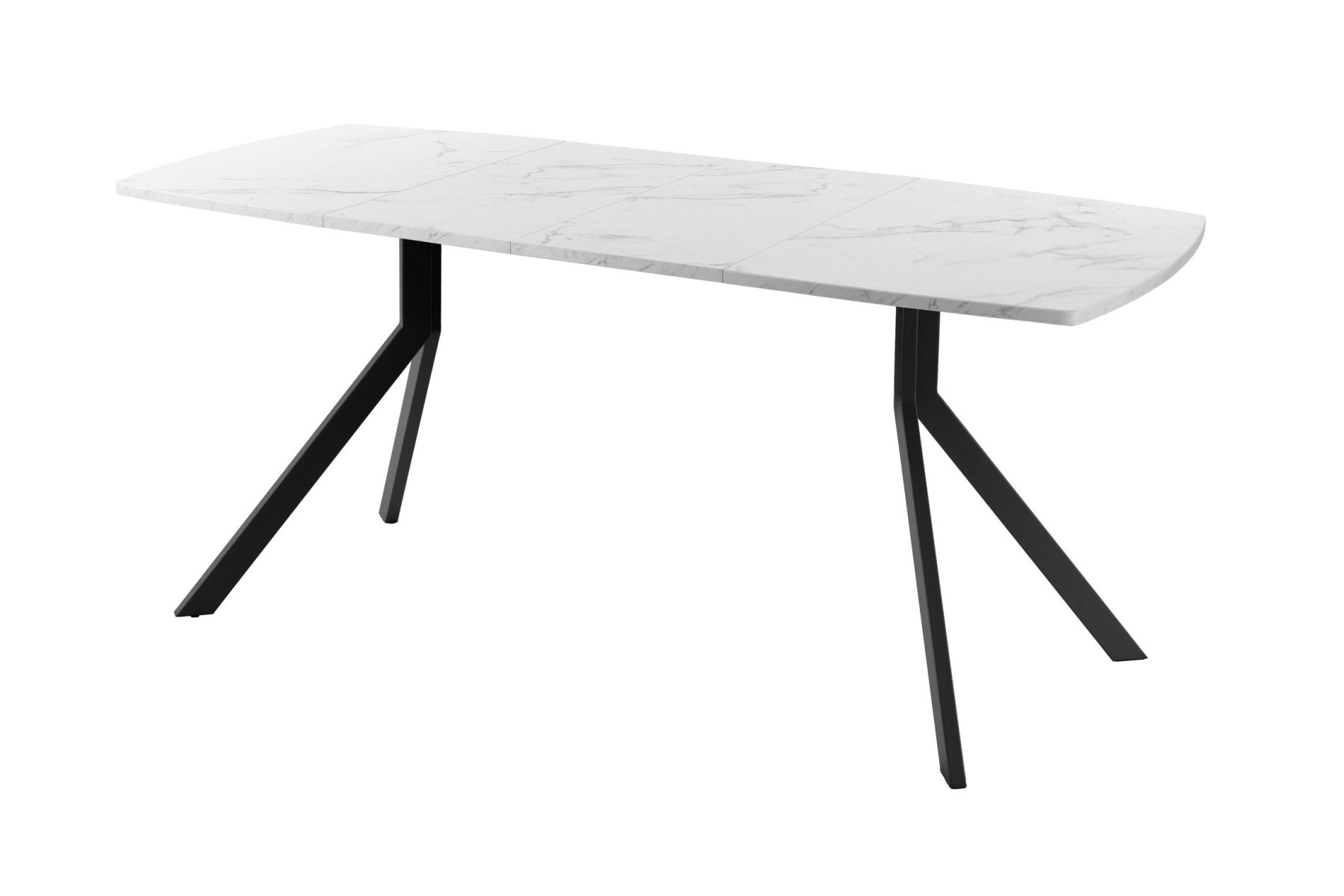 Обеденный стол AMC Elite (серии SLIM) / E18(1200) D6 (черный/Мрамор Кристалл)