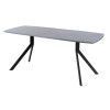 Обеденный стол AMC Elite (серии SLIM) / E18(1100) D6 (черный/Бетон Чикаго светло-серый)