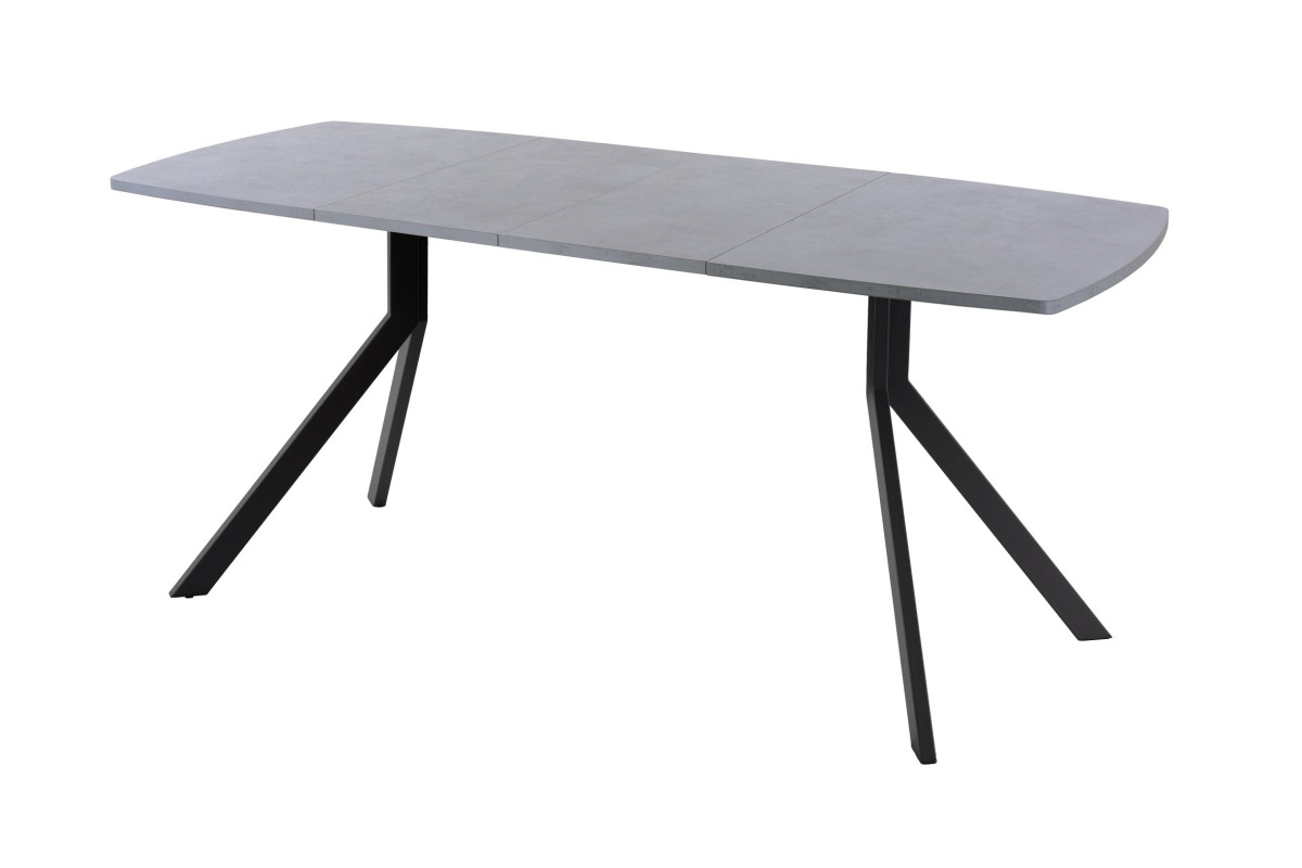Обеденный стол AMC Elite (серии SLIM) / E18(1100) D6 (черный/Бетон Чикаго светло-серый)