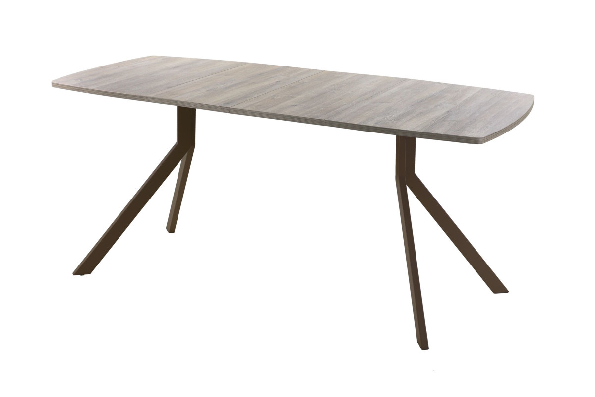 Обеденный стол AMC Elite (серии SLIM) / E18(1100) D6 (коричневый/Дуб Уайт-Ривер песочно-бежевый)