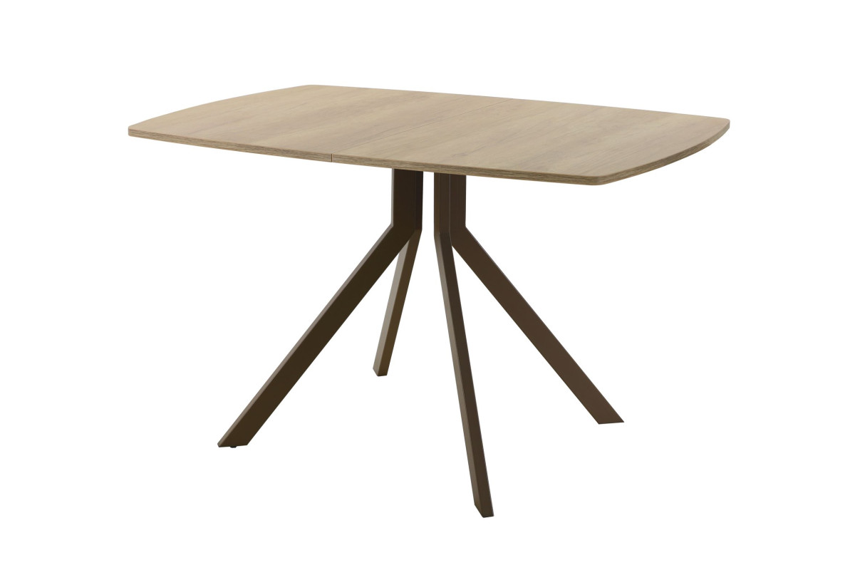 Обеденный стол AMC Elite (серии SLIM) / E18(1200) D6 (коричневый/Дуб Небраска Натуральный)