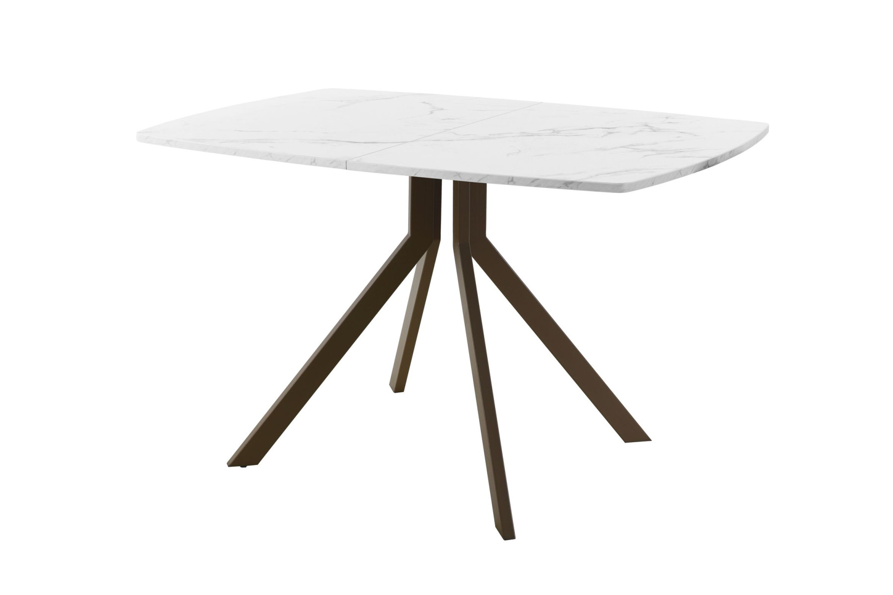 Обеденный стол AMC Elite (серии SLIM) / E18(1200) D6 (коричневый/Мрамор Кристалл)