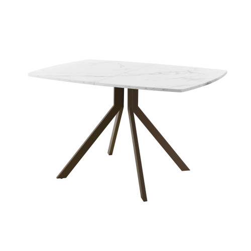 Обеденный стол AMC Elite (серии SLIM) / E18(1200) D6 (коричневый/Мрамор Кристалл)