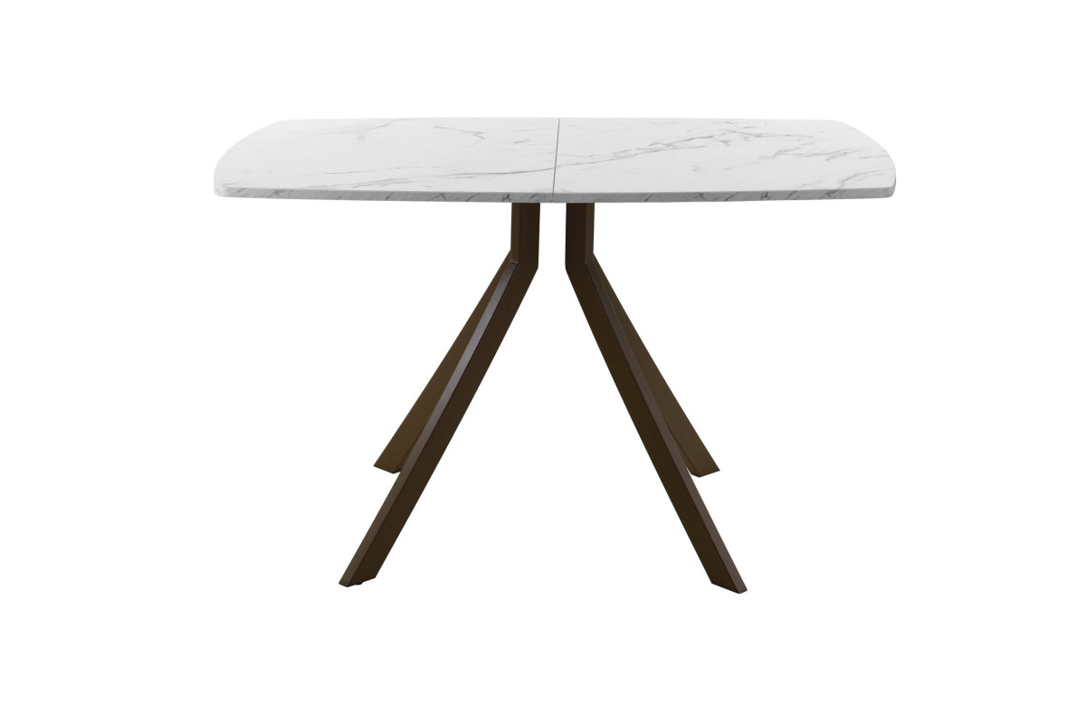 Обеденный стол AMC Elite (серии SLIM) / E18(1100) D6 (коричневый/Мрамор Кристалл)