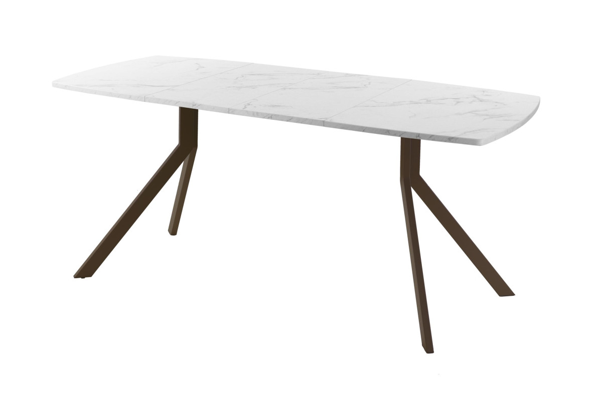 Обеденный стол AMC Elite (серии SLIM) / E18(1100) D6 (коричневый/Мрамор Кристалл)