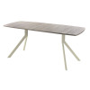 Обеденный стол AMC Elite (серии SLIM) / E18(1100) D6 (бежевый/Дуб Уайт-Ривер песочно-бежевый)