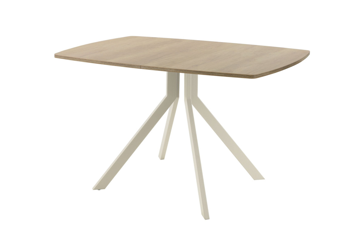 Обеденный стол AMC Elite (серии SLIM) / E18(1200) D6 (бежевый/Дуб Небраска Натуральный)