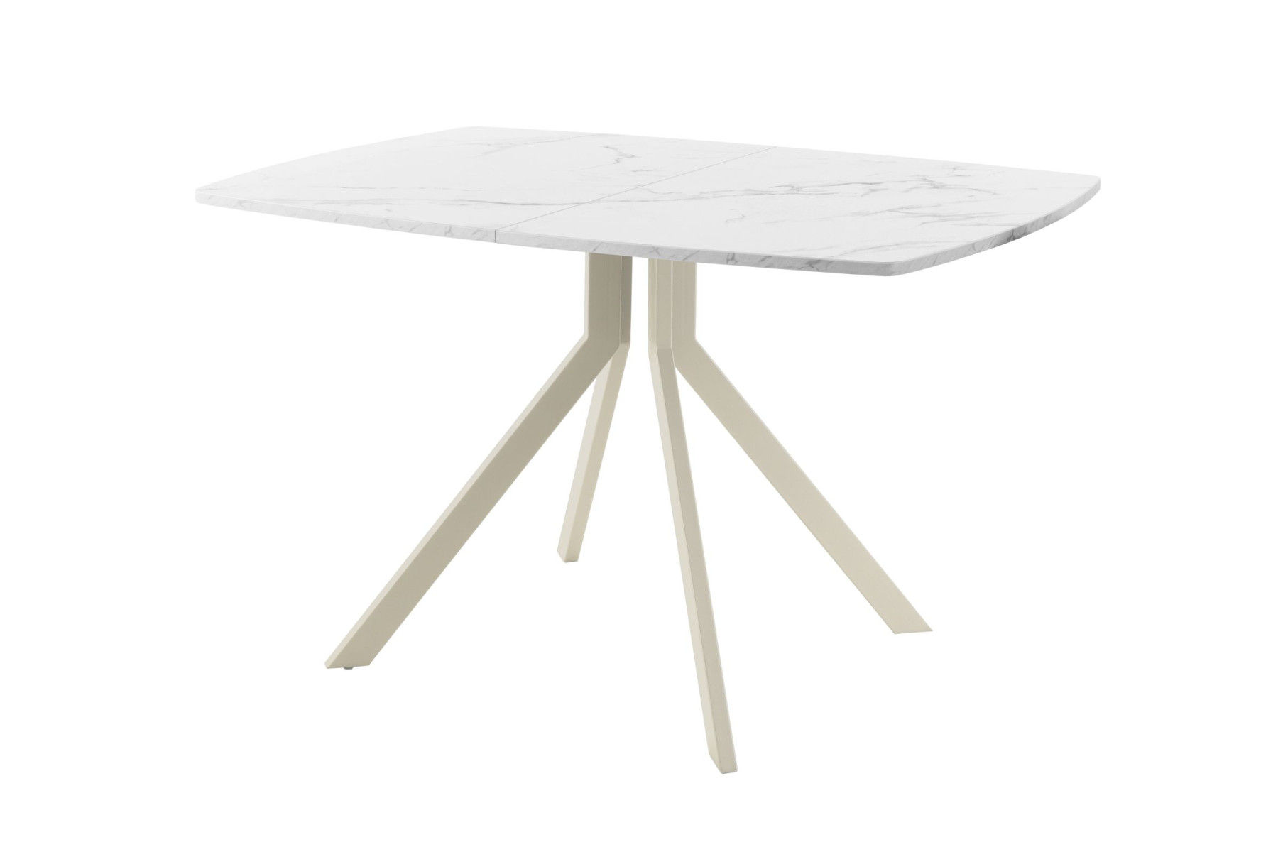 Обеденный стол AMC Elite (серии SLIM) / E18(1200) D6 (бежевый/Мрамор Кристалл)