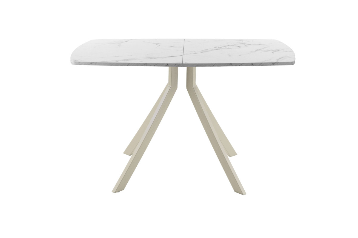 Обеденный стол AMC Elite (серии SLIM) / E18(1200) D6 (бежевый/Мрамор Кристалл)