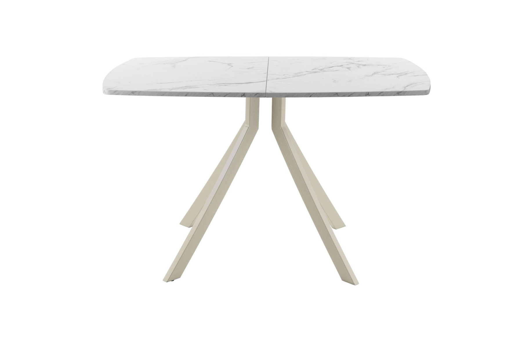 Обеденный стол AMC Elite (серии SLIM) / E18(1200) D6 (бежевый/Мрамор Кристалл)