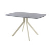 Обеденный стол AMC Elite (серии SLIM) / E18(1100) D6 (бежевый/Бетон Чикаго светло-серый)