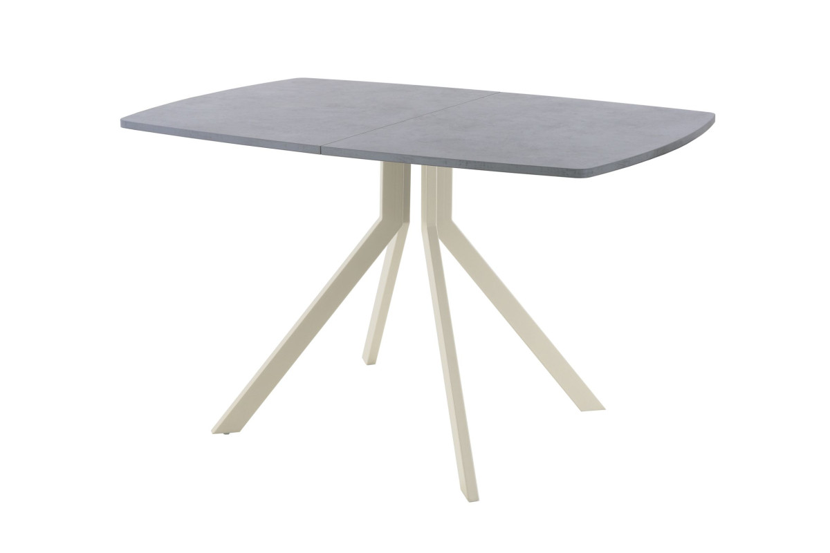 Обеденный стол AMC Elite (серии SLIM) / E18(1100) D6 (бежевый/Бетон Чикаго светло-серый)