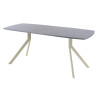 Обеденный стол AMC Elite (серии SLIM) / E18(1100) D6 (бежевый/Бетон Чикаго светло-серый)