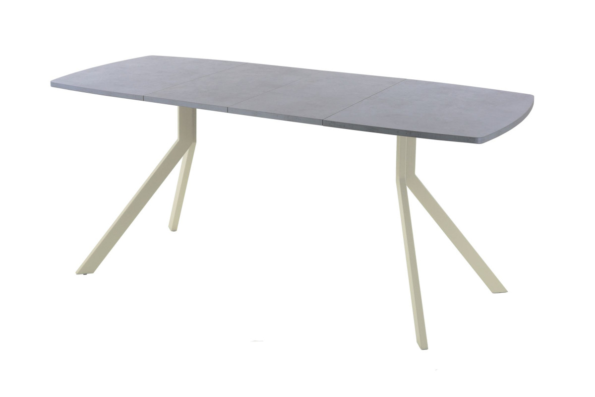 Обеденный стол AMC Elite (серии SLIM) / E18(1100) D6 (бежевый/Бетон Чикаго светло-серый)