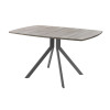 Обеденный стол AMC Elite (серии SLIM) / E18(1100) D6 (графит/Дуб Уайт-Ривер песочно-бежевый)