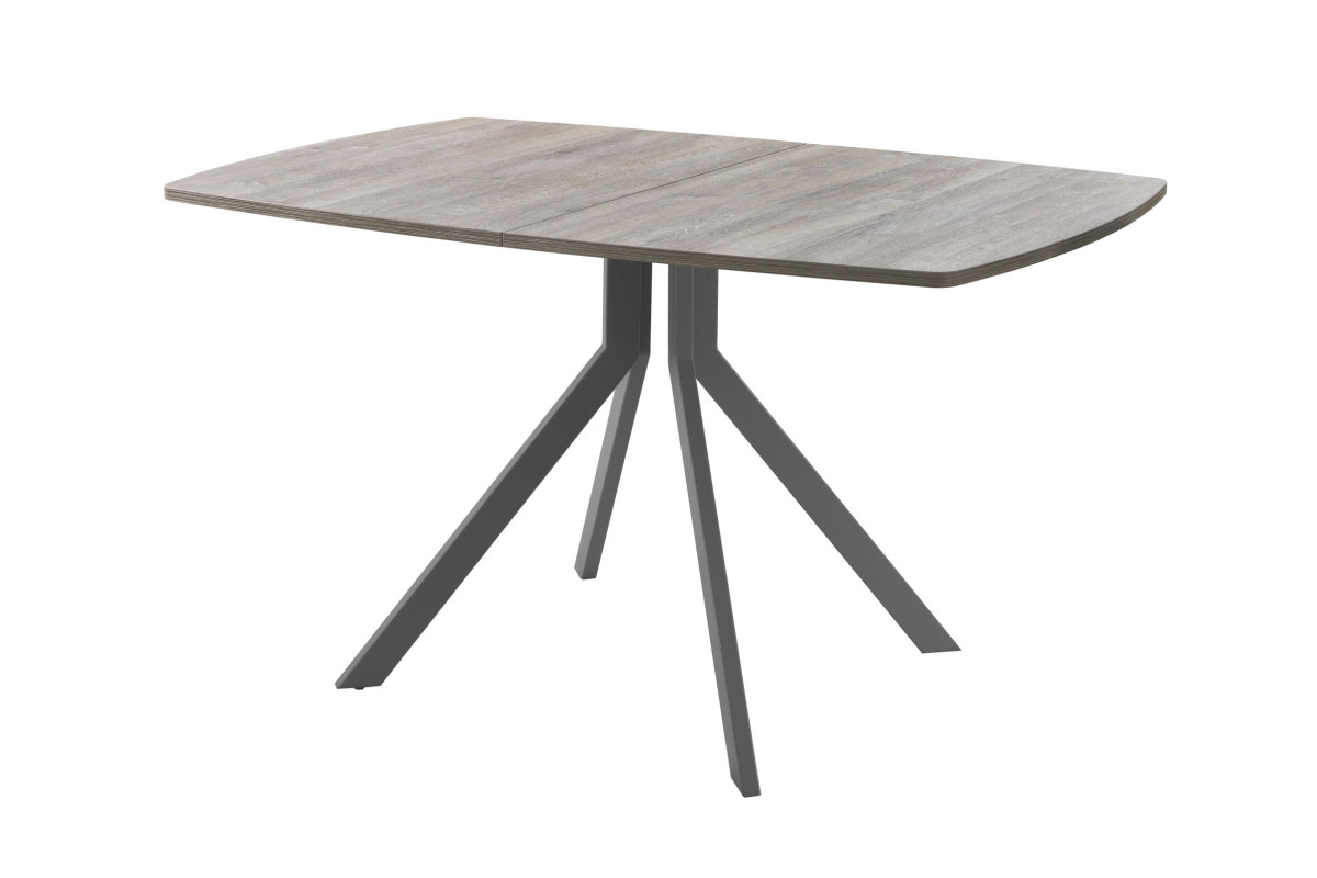 Обеденный стол AMC Elite (серии SLIM) / E18(1100) D6 (графит/Дуб Уайт-Ривер песочно-бежевый)