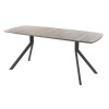 Обеденный стол AMC Elite (серии SLIM) / E18(1100) D6 (графит/Дуб Уайт-Ривер песочно-бежевый)
