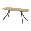 Обеденный стол AMC Elite (серии SLIM) / E18(1200) D6 (графит/Дуб Небраска Натуральный)