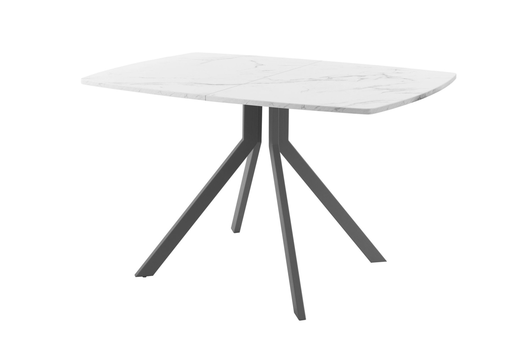 Обеденный стол AMC Elite (серии SLIM) / E18(1200) D6 (графит/Мрамор Кристалл)