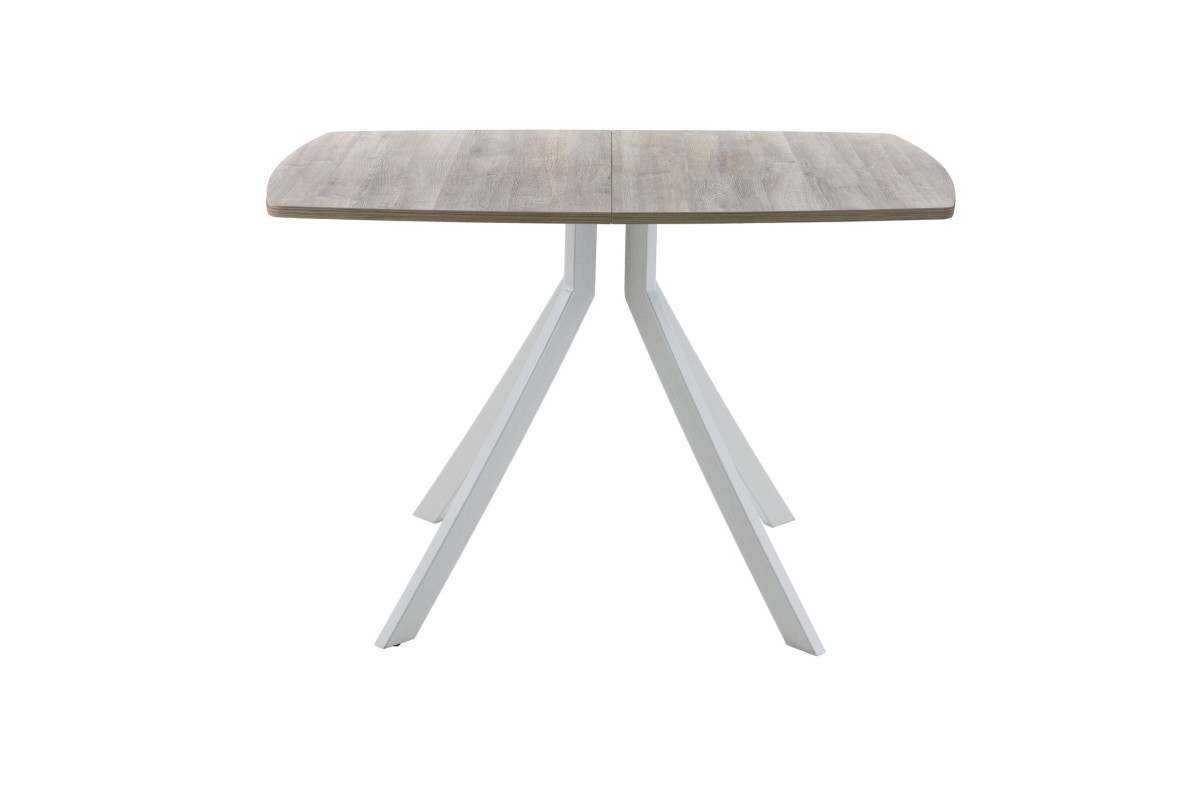 Обеденный стол AMC Elite (серии SLIM) / E18(1200) D6 (серебро/Дуб Уайт-Ривер песочно-бежевый)